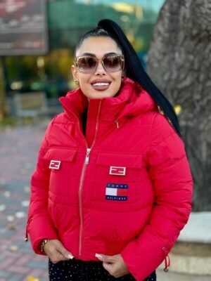 Alternative view of Geaca TMMY scurt ROSU